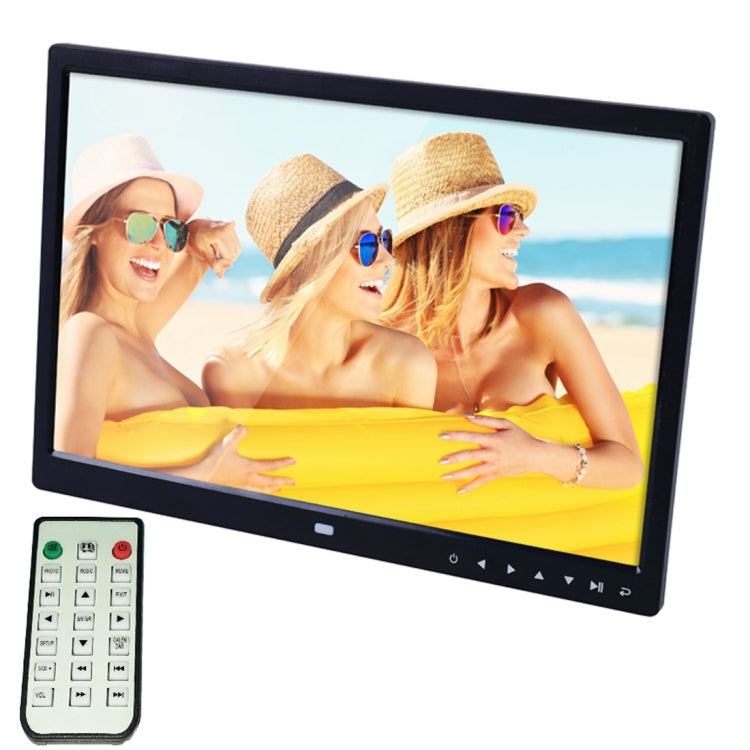 15.0 inch LED Display Digital Photo Frame with Holder / Remote Control, Allwinner, Support USB / SD Card Input / OTG(Black) - 11-15 inch by PMC TechLife | Online Shopping South Africa | PMC TechLife | Buy Now Pay Later Mobicred