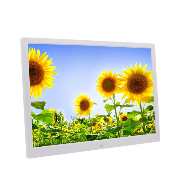 17.0 inch LED Display Digital Photo Frame with Holder / Remote Control, Allwinner Technology, Support USB / SD Card Input / OTG, US/EU/UK Plug(White)