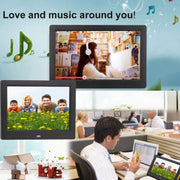 AC 100-240V 8 inch TFT Screen Digital Photo Frame with Holder & Remote Control, Support USB / SD Card Input (Black)