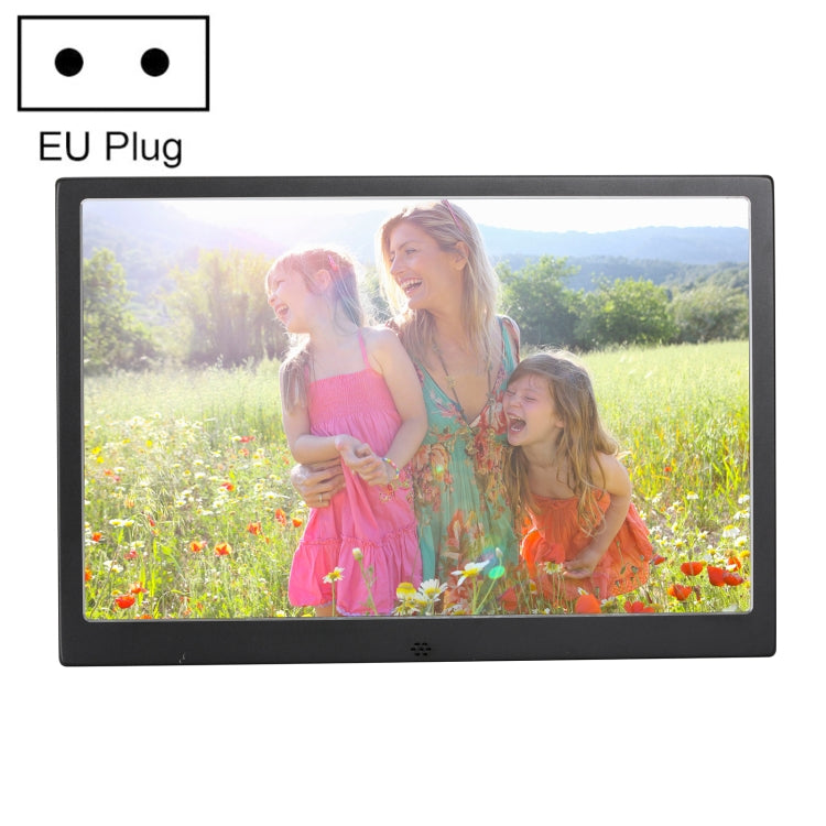 HSD1202 12.1 inch 1280x800 High Resolution Display Digital Photo Frame with Holder and Remote Control, Support SD / MMC / MS Card / USB Port, EU Plug(Black) - 11-15 inch by PMC TechLife | Online Shopping South Africa | PMC TechLife | Buy Now Pay Later Mobicred
