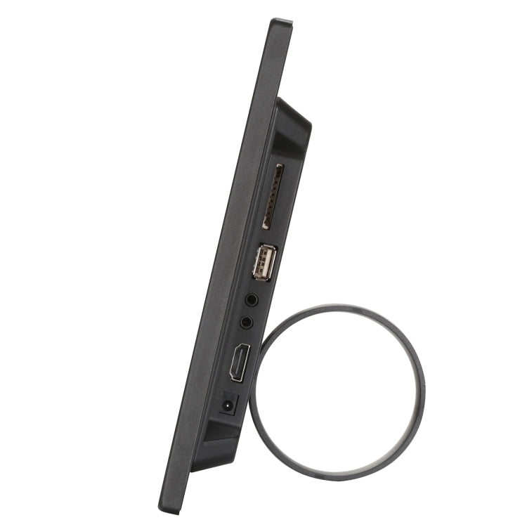HSD1202 12.1 inch 1280x800 High Resolution Display Digital Photo Frame with Holder and Remote Control, Support SD / MMC / MS Card / USB Port, UK Plug(Black)