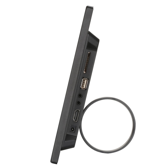HSD1202 12.1 inch 1280x800 High Resolution Display Digital Photo Frame with Holder and Remote Control, Support SD / MMC / MS Card / USB Port, US Plug(Black)