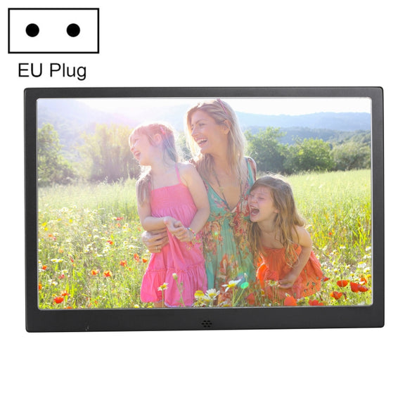 HSD1504 15.4 inch LED 1280x800 High Resolution Display Digital Photo Frame with Holder and Remote Control, Support SD / MMC / MS Card / USB Port, EU Plug(Black)