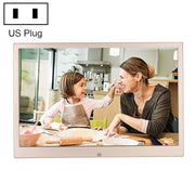 HSD1504 15.4 inch LED 1280x800 High Resolution Display Digital Photo Frame with Holder and Remote Control, Support SD / MMC / MS Card / USB Port, US Plug(Gold)