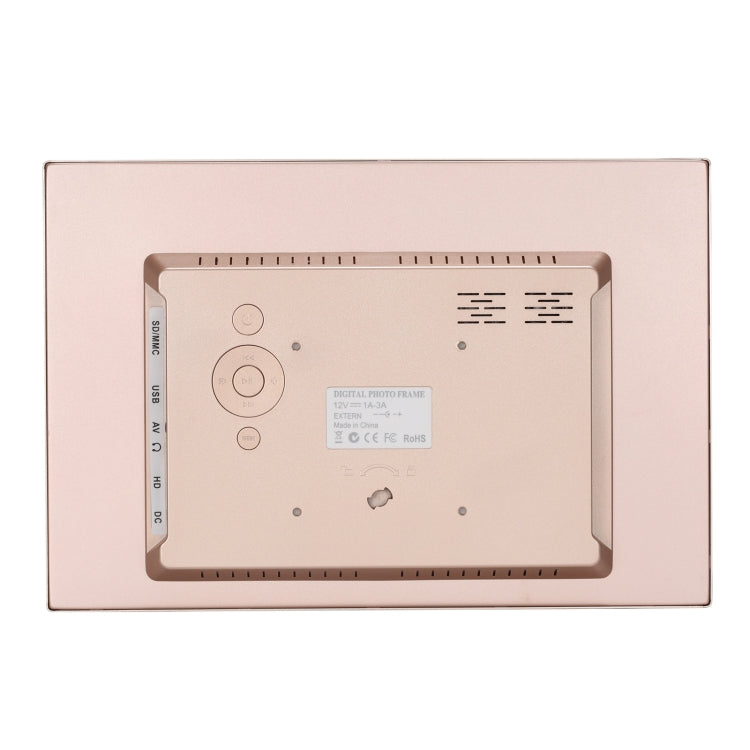 HSD1504 15.4 inch LED 1280x800 High Resolution Display Digital Photo Frame with Holder and Remote Control, Support SD / MMC / MS Card / USB Port, US Plug(Gold)