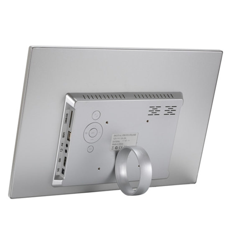 HSD1504 15.4 inch LED 1280x800 High Resolution Display Digital Photo Frame with Holder and Remote Control, Support SD / MMC / MS Card / USB Port, US Plug(Silver) - 15 inch Above by PMC TechLife | Online Shopping South Africa | PMC TechLife | Buy Now Pay Later Mobicred