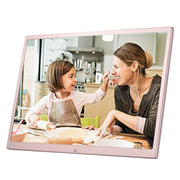 HSD1707 17 inch LED 1440X900 High Resolution Display Digital Photo Frame with Holder and Remote Control, Support SD / MMC / MS Card / USB Port, US Plug(Gold)