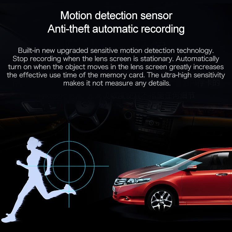 Mini Car DVR Camera Recorder 2.0 inch LCD Screen HD 1080P 170 Degrees Wide Angle Viewing, Support Motion Detection / Infrared Night Vision / TF Card / Mic(Black) - Car DVRs by PMC TechLife | Online Shopping South Africa | PMC TechLife | Buy Now Pay Later Mobicred