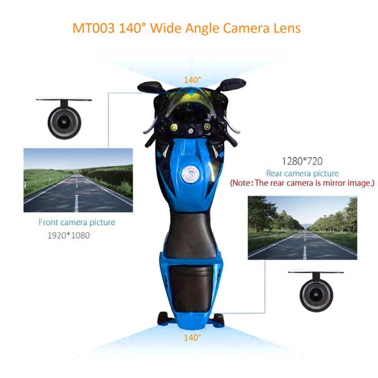 4 inch HD WIFI Dual Lens 1080P Waterproof Motorcycle Driving Recorder - Electrical Instruments by PMC TechLife | Online Shopping South Africa | PMC TechLife | Buy Now Pay Later Mobicred
