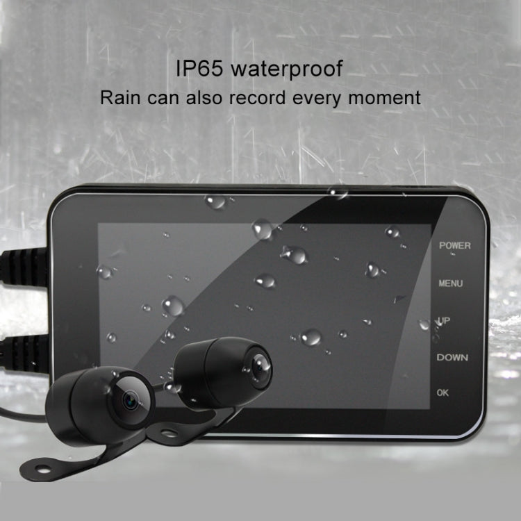 4 inch HD WIFI Dual Lens 1080P Waterproof Motorcycle Driving Recorder - Electrical Instruments by PMC TechLife | Online Shopping South Africa | PMC TechLife | Buy Now Pay Later Mobicred