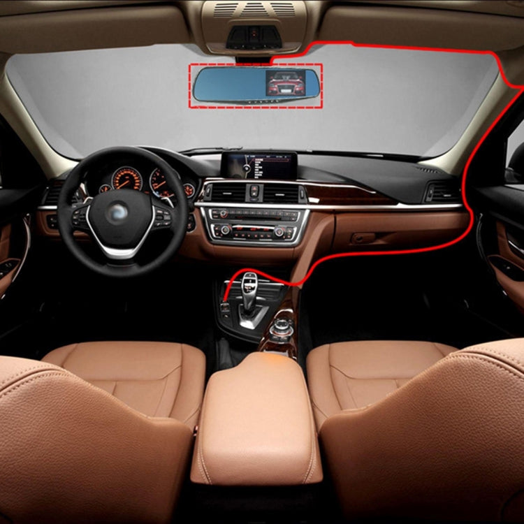 Left Screen Display Rearview Mirror Vehicle DVR, Allwinner Programs, 2 x Cameras 1080P HD 140 Degree Wide Angle Viewing, Support GPS Port/ Motion Detection / Night Vision / TF Card / G-Sensor - Car DVRs by PMC TechLife | Online Shopping South Africa | PMC TechLife | Buy Now Pay Later Mobicred