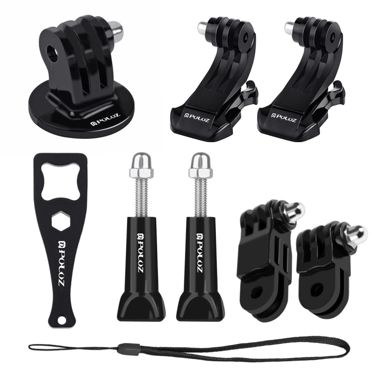 PULUZ 20 in 1 Accessories Combo Kits with EVA Case (Chest Strap + Head Strap + Suction Cup Mount + 3-Way Pivot Arm + J-Hook Buckles + Extendable Monopod + Tripod Adapter + Bobber Hand Grip + Storage B ...  for GoPro, Insta360, DJI and Other Action Cameras