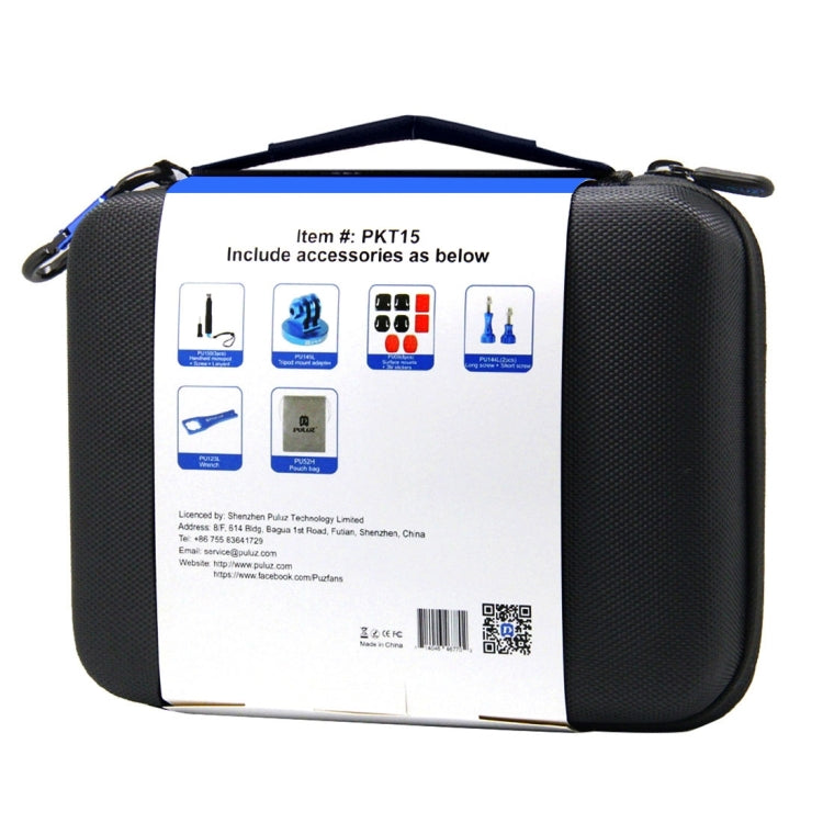 PULUZ 16 in 1 CNC Metal Accessories Combo Kits with EVA Case (Screws + Surface Mounts + Tripod Adapter + Extendable Pole Monopod + Storage Bag + Wrench) for GoPro, Insta360, DJI and Other Action Cameras -  by PULUZ | Online Shopping South Africa | PMC TechLife | Buy Now Pay Later Mobicred