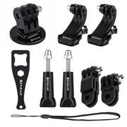 PULUZ 20 in 1 Accessories Combo Kits (Chest Strap + Head Strap + Suction Cup Mount + 3-Way Pivot Arm + J-Hook Buckles + Extendable Monopod + Tripod Adapter + Bobber Hand Grip + Storage Bag + Wrench) for GoPro, Insta360, DJI and Other Action Cameras