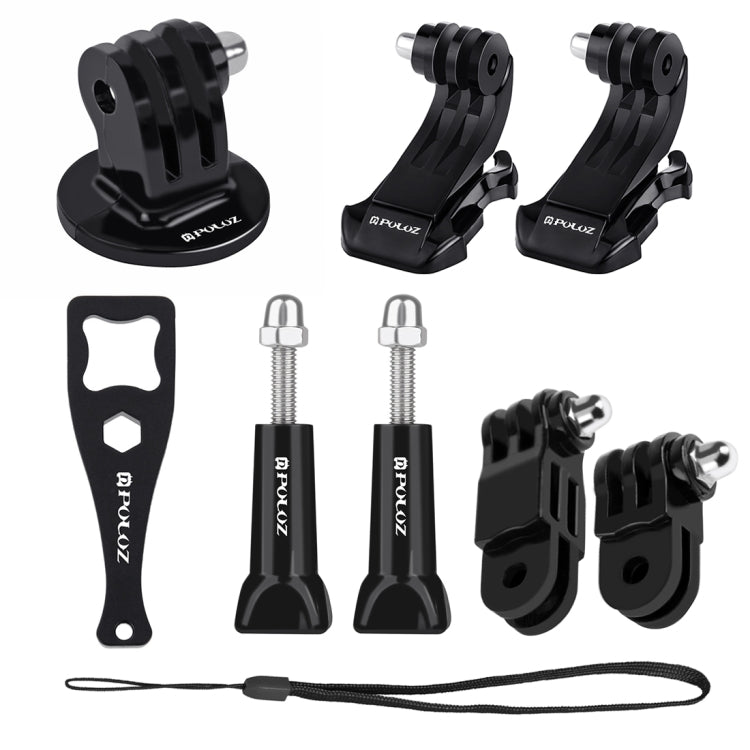 PULUZ 20 in 1 Accessories Combo Kits (Chest Strap + Head Strap + Suction Cup Mount + 3-Way Pivot Arm + J-Hook Buckles + Extendable Monopod + Tripod Adapter + Bobber Hand Grip + Storage Bag + Wrench) for GoPro, Insta360, DJI and Other Action Cameras
