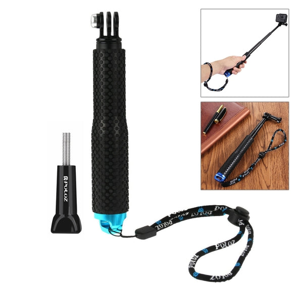 PULUZ 16 in 1 CNC Metal Accessories Combo Kits (Screws + Surface Mounts + Tripod Adapter + Extendable Pole Monopod + Storage Bag + Wrench) for GoPro, Insta360, DJI and Other Action Cameras