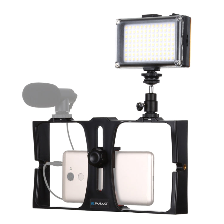 PULUZ 2 in 1 Vlogging Live Broadcast LED Selfie Light Smartphone Video Rig Kits with Cold Shoe Tripod Head for iPhone, Galaxy, Huawei, Xiaomi, HTC, LG, Google, and Other Smartphones(Red) - free shipping - PMC TechLife - Order now!