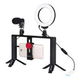 PULUZ 4 in 1 Vlogging Live Broadcast 4.7 inch 12cm Ring LED Selfie Light Smartphone Video Rig Handle Stabilizer Aluminum Bracket Kits with Microphone + Tripod Mount + Cold Shoe Tripod Head - free shipping - PMC TechLife - Order now!