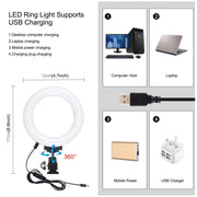 PULUZ 4 in 1 Vlogging Live Broadcast 4.7 inch 12cm Ring LED Selfie Light Smartphone Video Rig Handle Stabilizer Aluminum Bracket Kits with Microphone + Tripod Mount + Cold Shoe Tripod Head