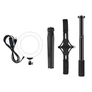 PULUZ Tripod Mount +  Extension Rod + Live Broadcast Dual Phone Bracket + 6.2 inch 16cm LED Ring Vlogging Video Light Kits