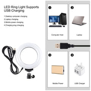 PULUZ 4.7 inch 12cm Curved Surface Ring Light + Round Base Desktop Mount USB 10 Modes 8 Colors RGBW Dimmable LED Ring Selfie Beauty Vlogging Photography Video Lights with Cold Shoe Tripod Ball Head(Black)