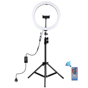 PULUZ 11.8 inch 30cm RGB Light 1.1m Tripod Mount Dimmable LED Ring Vlogging Selfie Photography Video Lights Live Broadcast Kits with Cold Shoe Tripod Ball Head & Phone Clamp(AU Plug)