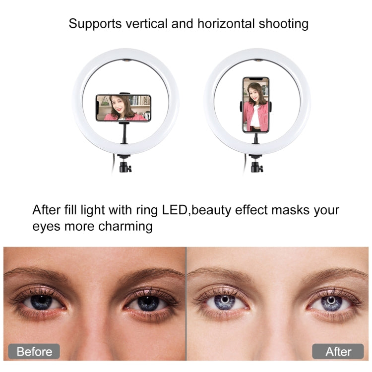 PULUZ 11.8 inch 30cm RGB Light 1.1m Tripod Mount Dimmable LED Ring Vlogging Selfie Photography Video Lights Live Broadcast Kits with Cold Shoe Tripod Ball Head & Phone Clamp(AU Plug)