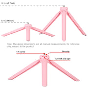PULUZ 10.2 inch 26cm Light + Desktop Tripod Mount USB 3 Modes Dimmable Dual Color Temperature LED Curved Diffuse Light Ring Vlogging Selfie Photography Video Lights with Phone Clamp(Pink)