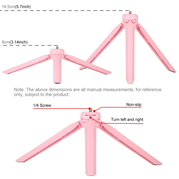 PULUZ 10.2 inch 26cm Light + Desktop Tripod Mount USB 3 Modes Dimmable Dual Color Temperature LED Curved Diffuse Light Ring Vlogging Selfie Photography Video Lights with Phone Clamp(Pink)