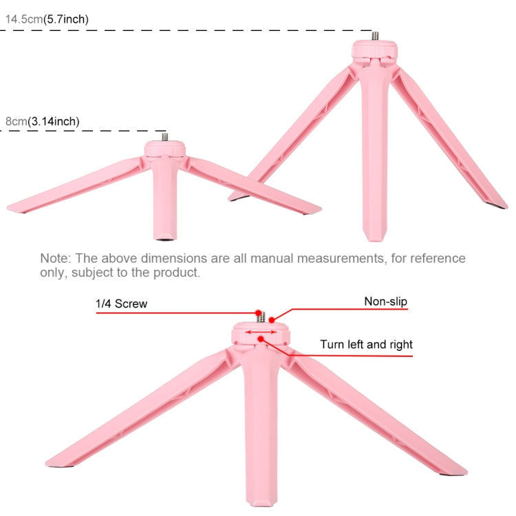 PULUZ 10.2 inch 26cm Light + Desktop Tripod Mount USB 3 Modes Dimmable Dual Color Temperature LED Curved Diffuse Light Ring Vlogging Selfie Photography Video Lights with Phone Clamp(Pink)