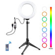 PULUZ 6.2 inch 16cm RGBW Light + Desktop Tripod Mount + USB Dimmable LED Ring Vlogging Photography Video Lights with Cold Shoe Tripod Ball Head & Remote Control(Black) - free shipping - PMC TechLife - Order now!