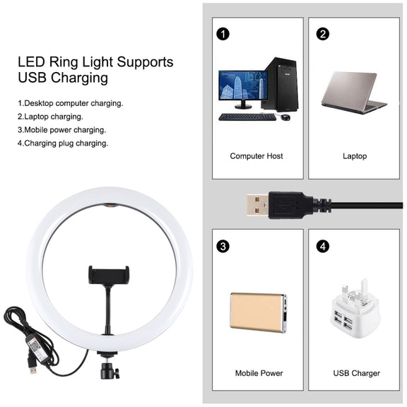 PULUZ 11.8 inch 30cm RGBW Light + 1.65m Mount + Dual Phone Brackets Curved Surface RGBW Dimmable LED Ring Selfie Vlogging Light  Live Broadcast Kits with Cold Shoe Tripod Adapter & Phone Clamp & Remote Control(Black)