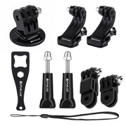 PULUZ 20 in 1 Accessories Combo Kits with Orange EVA Case (Chest Strap + Head Strap + Suction Cup Mount + 3-Way Pivot Arm + J-Hook Buckles + Extendable Monopod + Tripod Adapter + Bobber Hand Grip + St ...  for GoPro, Insta360, DJI and Other Action Cameras