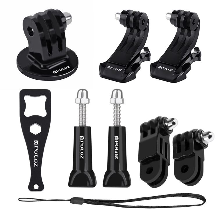 PULUZ 20 in 1 Accessories Combo Kits with Orange EVA Case (Chest Strap + Head Strap + Suction Cup Mount + 3-Way Pivot Arm + J-Hook Buckles + Extendable Monopod + Tripod Adapter + Bobber Hand Grip + St ...  for GoPro, Insta360, DJI and Other Action Cameras