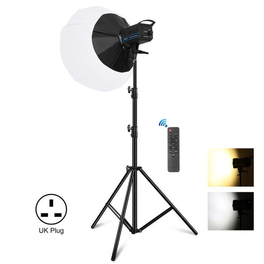 PULUZ 220V 120W Studio Video Light + 2.8m Light Holder + 65cm Foldable Lantern Softbox Photography Kit(UK Plug) - free shipping - PMC Jewellery - Order now!