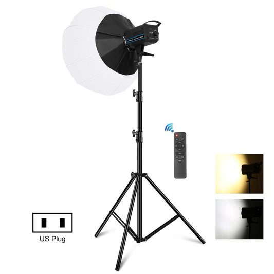 PULUZ 220V 120W Studio Video Light + 2.8m Light Holder + 65cm Foldable Lantern Softbox Photography Kit(US Plug) - free shipping - PMC Jewellery - Order now!