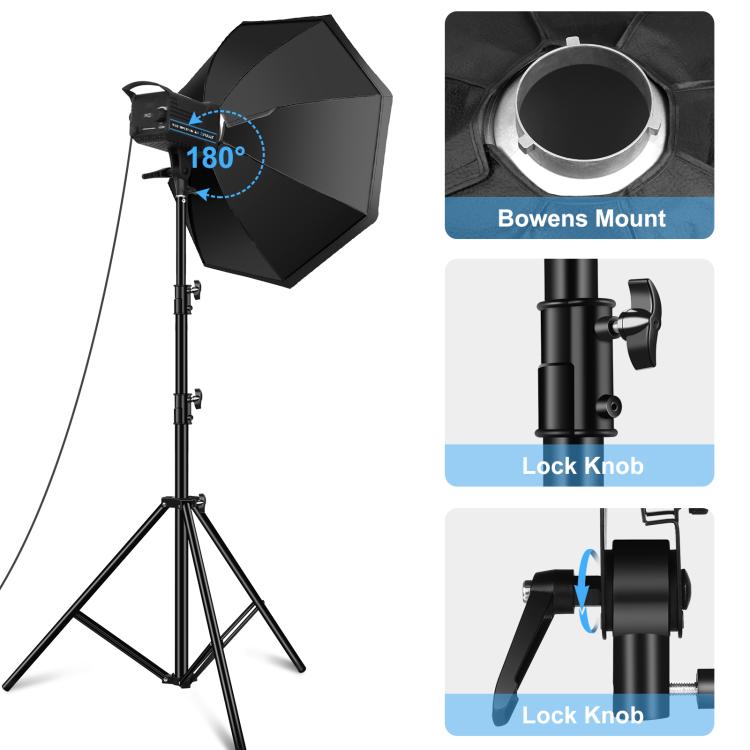 PULUZ 120W Photo Studio Strobe Flash Light Kit with Softbox Reflector & Tripod(EU Plug) - free shipping - PMC TechLife - Order now!