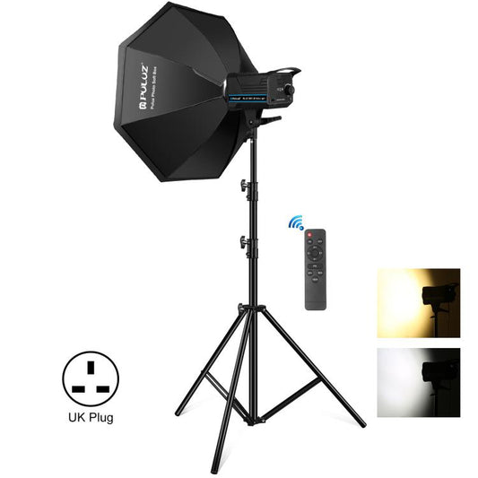 PULUZ 120W Photo Studio Strobe Flash Light Kit with Softbox Reflector & Tripod(UK Plug) - free shipping - PMC Jewellery - Order now!
