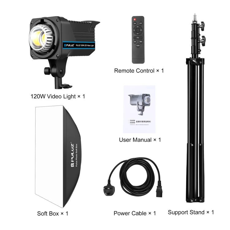 PULUZ 120W Photo Studio Strobe Flash Light Kit with Softbox Reflector & Tripod(UK Plug) - free shipping - PMC TechLife - Order now!