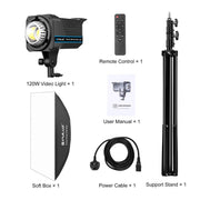 PULUZ 120W Photo Studio Strobe Flash Light Kit with Softbox Reflector & Tripod(UK Plug)
