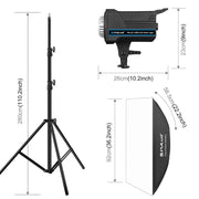 PULUZ 120W Photo Studio Strobe Flash Light Kit with Softbox Reflector & Tripod(UK Plug)