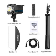 PULUZ 120W Photo Studio Strobe Flash Light Kit with Softbox Reflector & Tripod(US Plug)