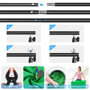 PULUZ LED Light Studio Softbox Photography Kit with Background & Reflective & Tripod Mount & Sandbags (US Plug)