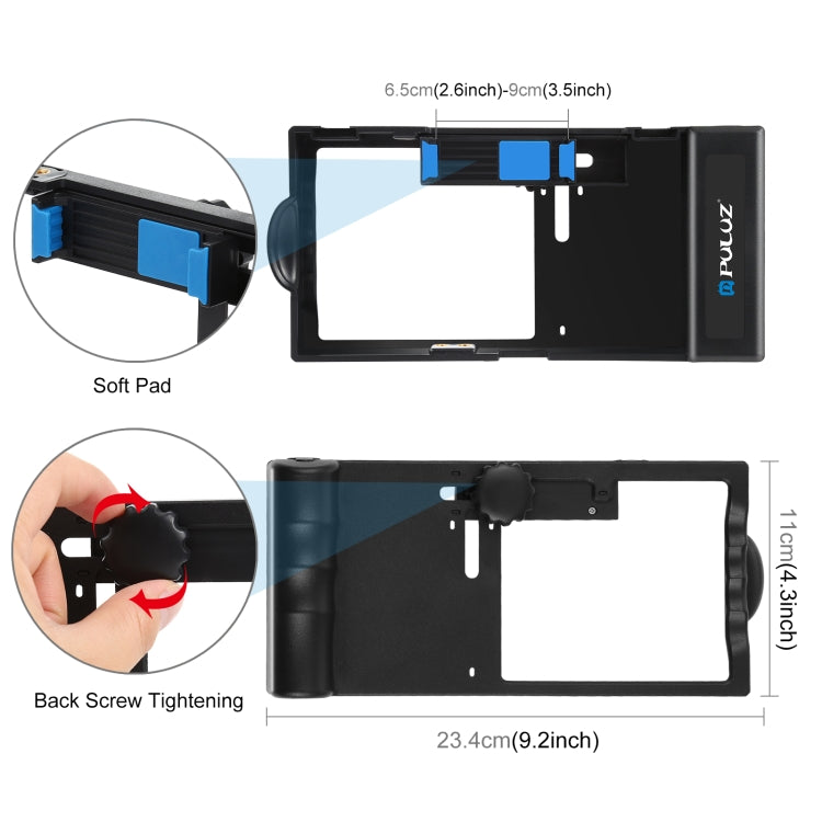 PULUZ 4 in 1 Bluetooth Handheld Vlogging Live Broadcast LED Selfie Light Smartphone Video Rig Kits with Microphone + Tripod Mount + Cold Shoe Tripod Head for iPhone, Galaxy, Huawei, Xiaomi, HTC, LG, Google, and Other Smartphones(Blue) - free shipping - PMC TechLife - Order now!