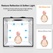 PULUZ 30cm Folding Ring Light Photo Lighting Studio Shooting Tent Box with Shadowless Light Panel
