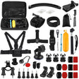 PULUZ 50 in 1 Accessories Total Ultimate Combo Kits with EVA Case (Chest Strap + Suction Cup Mount + 3-Way Pivot Arms + J-Hook Buckle + Wrist Strap + Helmet Strap + Extendable Monopod + Surface Mounts ...  for GoPro, Insta360, DJI and Other Action Cameras -  by PULUZ | Online Shopping South Africa | PMC TechLife | Buy Now Pay Later Mobicred