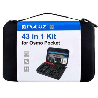 PULUZ 43 in 1 Accessories Total Ultimate Combo Kits for DJI Osmo Pocket with EVA Case (Chest Strap + Wrist Strap + Suction Cup Mount + 3-Way Pivot Arms + J-Hook Buckle + Grip Tripod Mount + Surface Mo ... orage Bag + Rec-mounts + Handlebar Mount + Wrench) -  by PULUZ | Online Shopping South Africa | PMC Jewellery | Buy Now Pay Later Mobicred