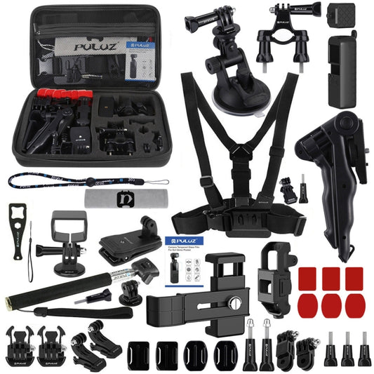 PULUZ 43 in 1 Accessories Total Ultimate Combo Kits for DJI Osmo Pocket with EVA Case (Chest Strap + Wrist Strap + Suction Cup Mount + 3-Way Pivot Arms + J-Hook Buckle + Grip Tripod Mount + Surface Mo ... orage Bag + Rec-mounts + Handlebar Mount + Wrench) -  by PULUZ | Online Shopping South Africa | PMC Jewellery | Buy Now Pay Later Mobicred