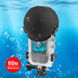 For Insta360 X5 PULUZ 60m Waterproof Sealed Diving Case with Silicone Lens Cover (Black) - free shipping - PMC TechLife - Order now!