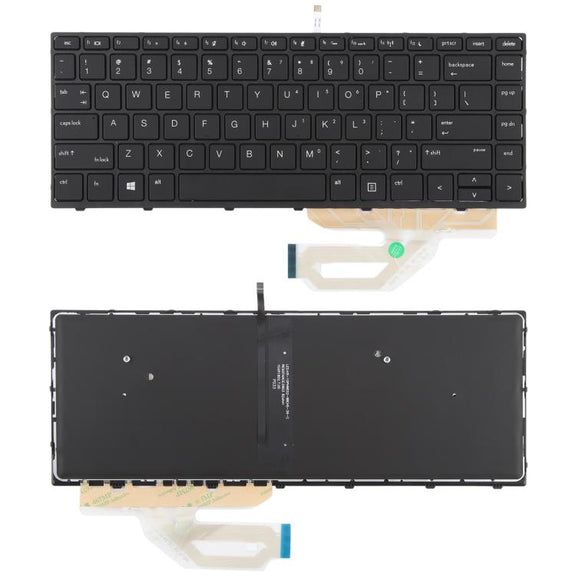 For HP Probook 430 G5 440 G5 445 G5 640 G4 640 G5 L01071-001 L00735-001 US Version Keyboard with Backlight (Black)